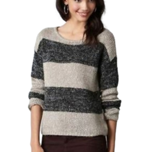 LOFT Anne Taylor color block sequin sweater